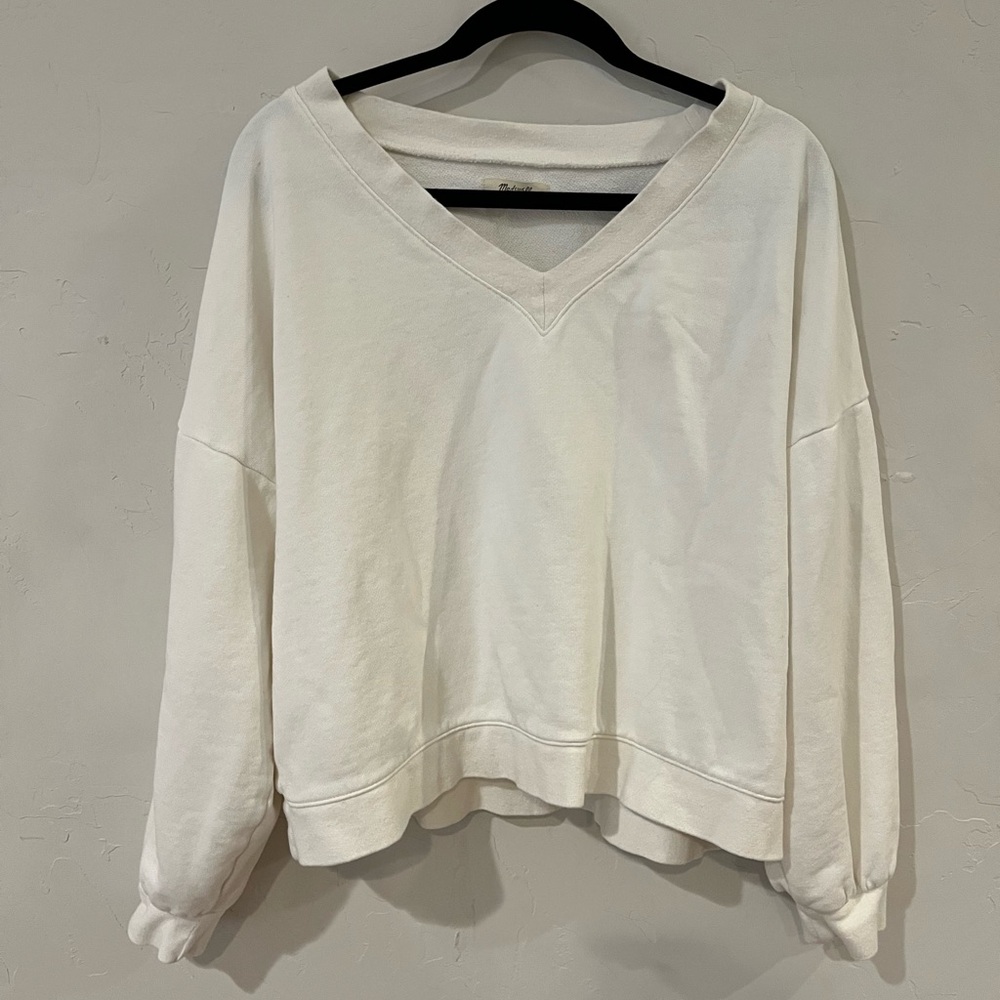 Madewell White Sweatshirt Cozy Essential